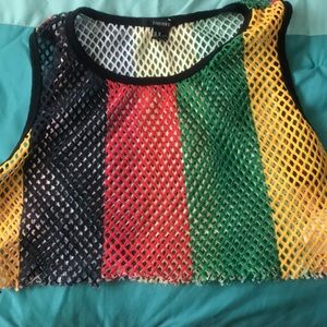 Caribbean net crop top